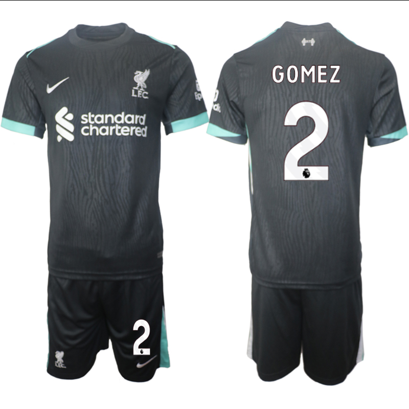 Men 2024-2025 Club Liverpool away Black 2 Soccer Jersey